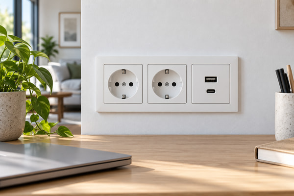 Montaż gniazdek USB, USB-C i nablatowych